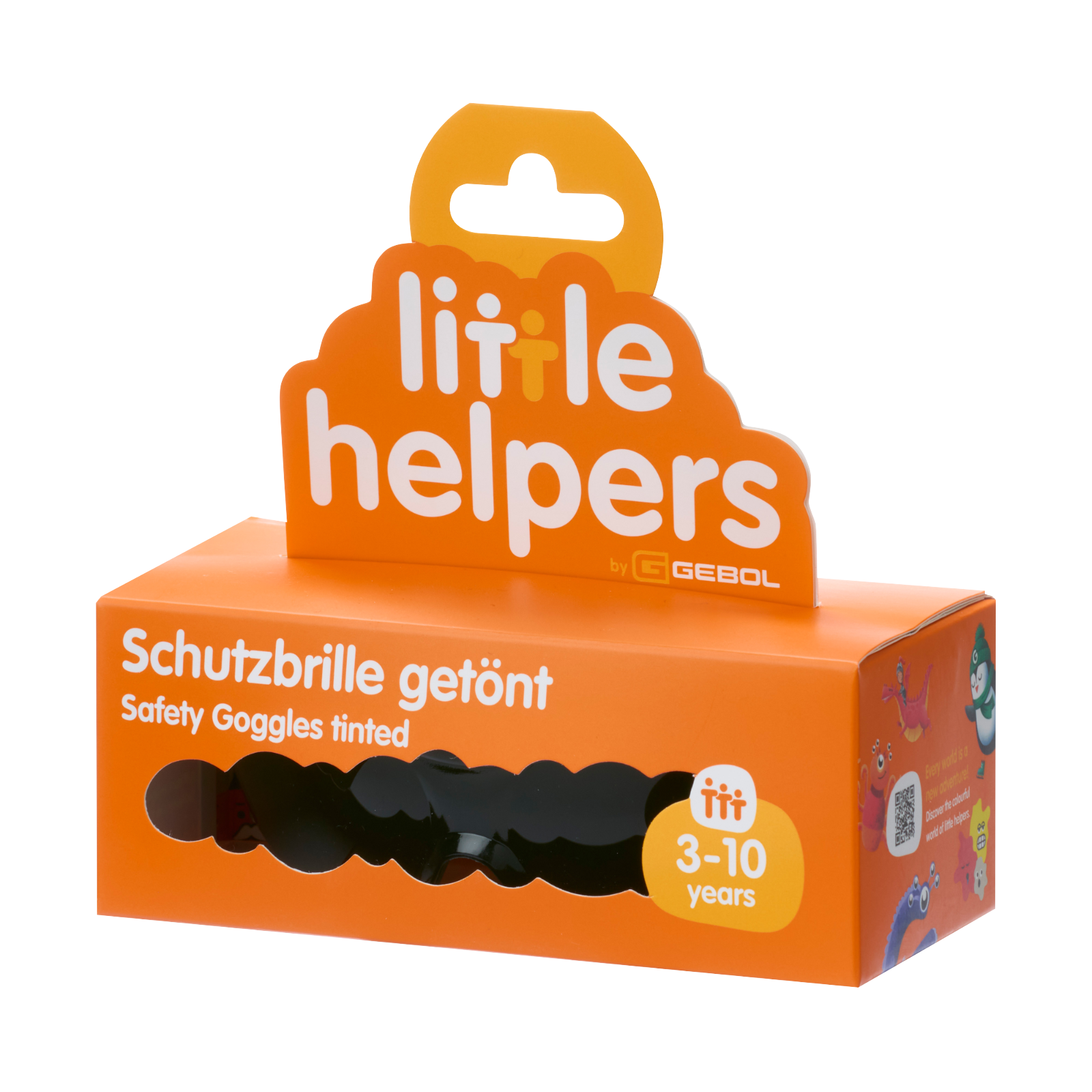Schutzbrille Kinder getönt Emoji orange