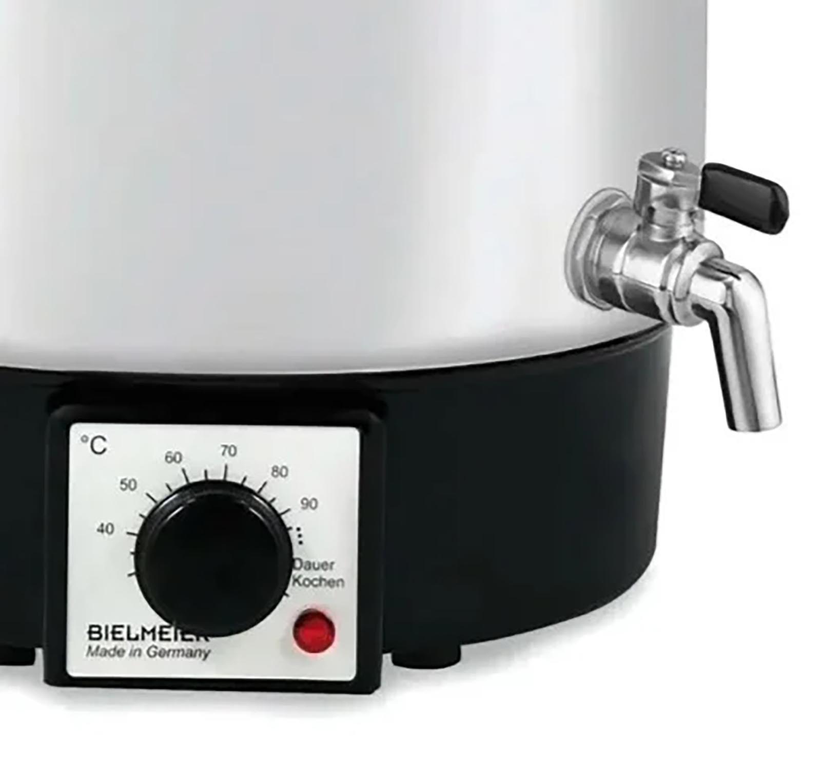 Einkochautomat Edelstahl 9 Lt. mit Hahn 3/8"