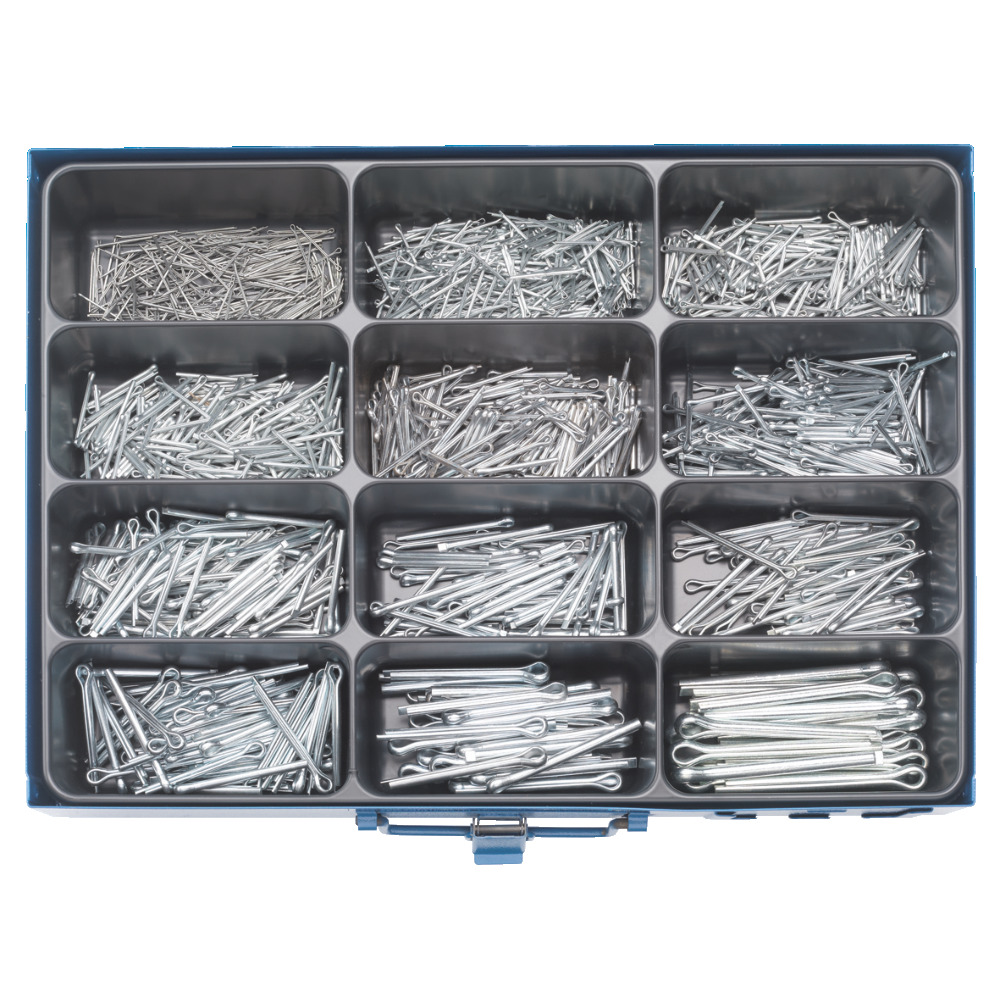 Assortiment de goupilles fendues, 1600 pièces