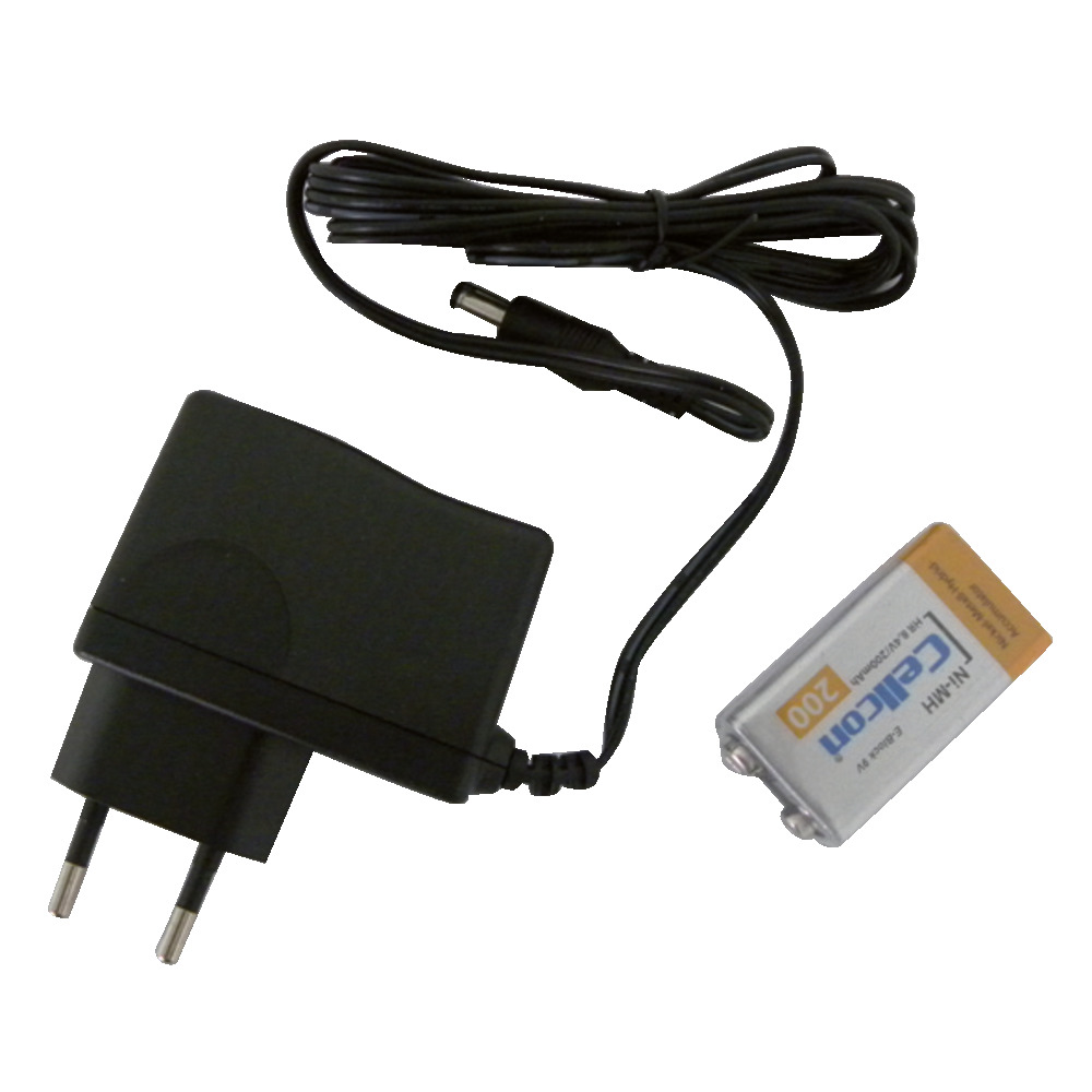 Ladegerät und 9V Akkublock