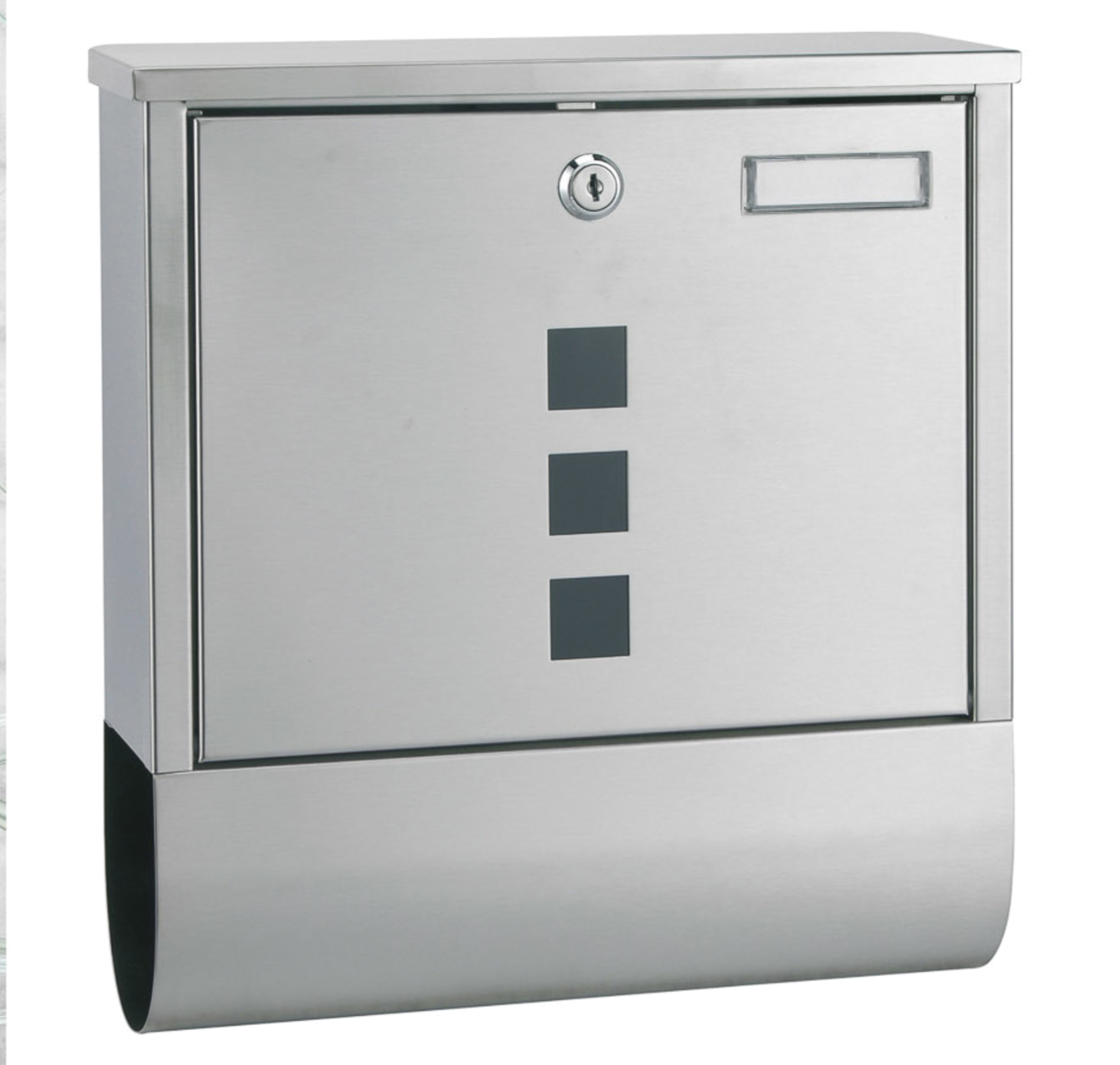 Briefkasten mit Zeitungsfach aus Edelstahl