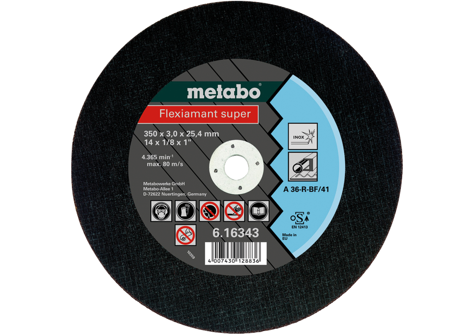 Disque à tronçonner en inox