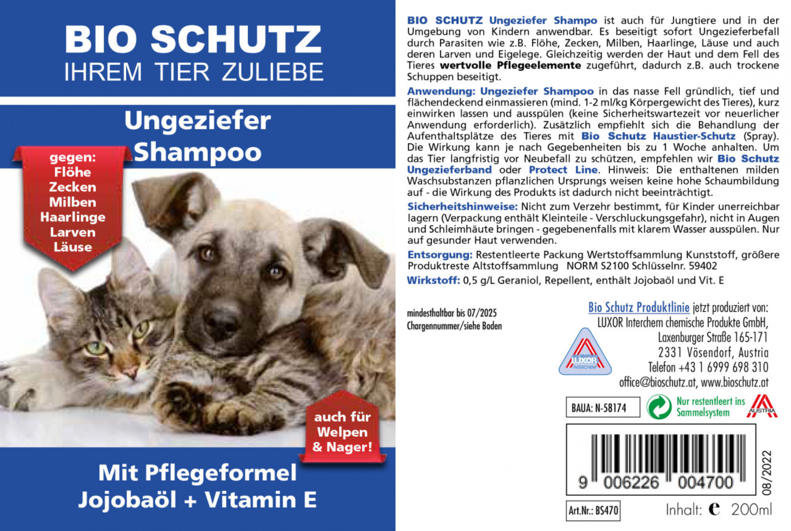 Ungeziefershampoo 200 ml