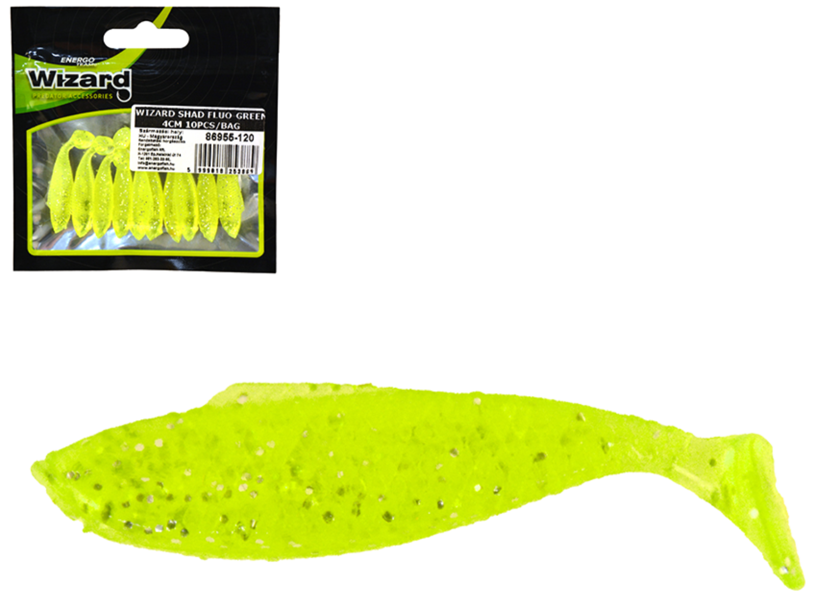 Blink Shad Wizard jaune fluo 10 pièces.