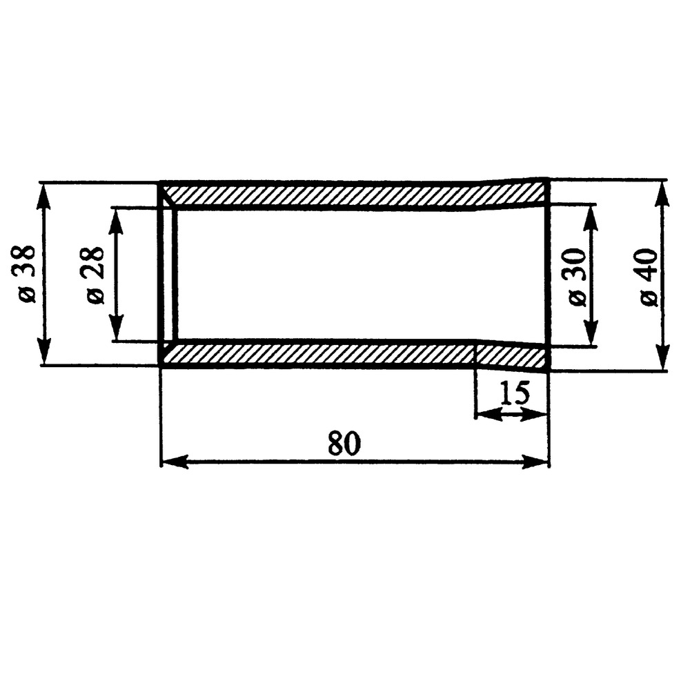 Einschweißbuchse 80x40 mm