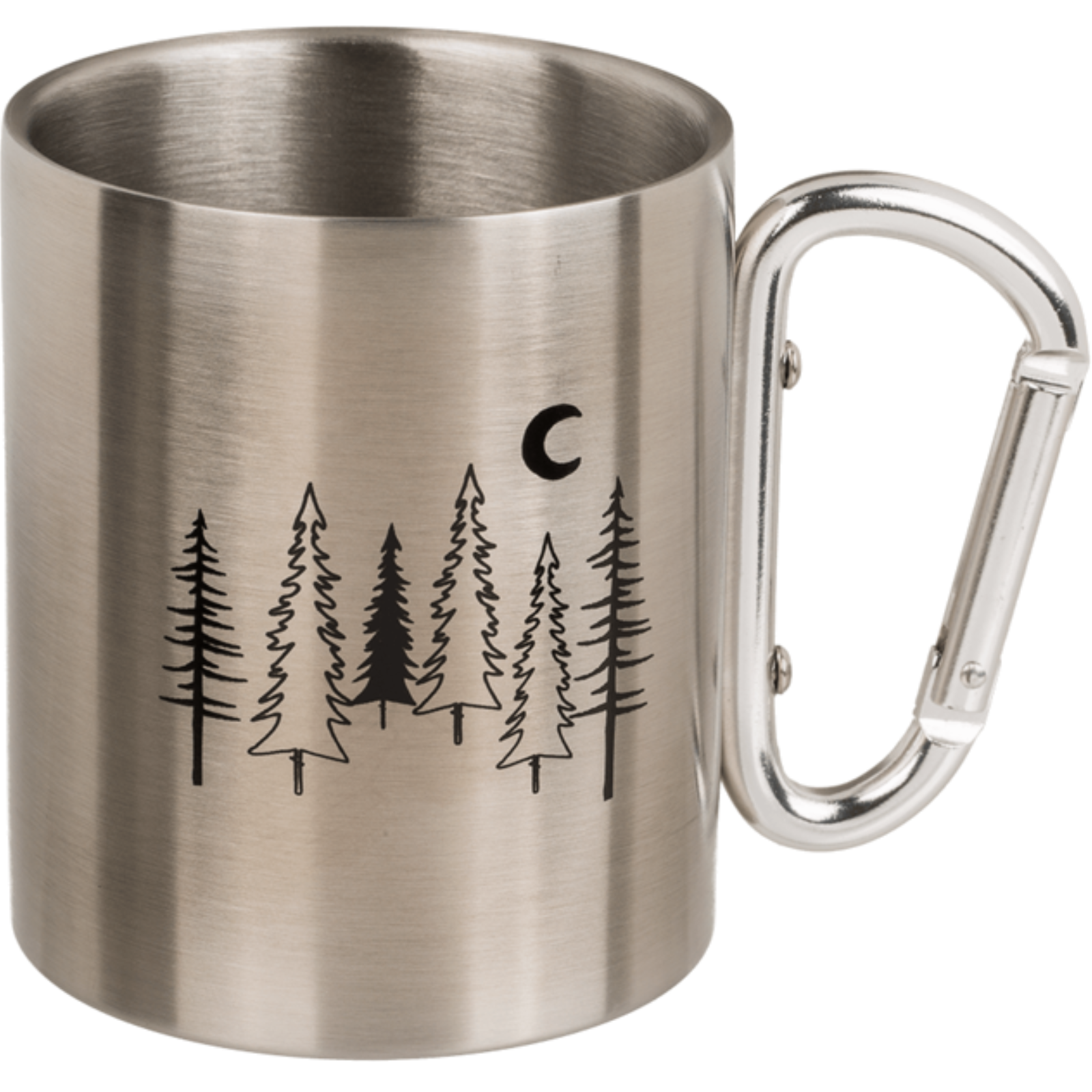 Edelstahlbecher Travel mit Karabiner - verschiedene Motive