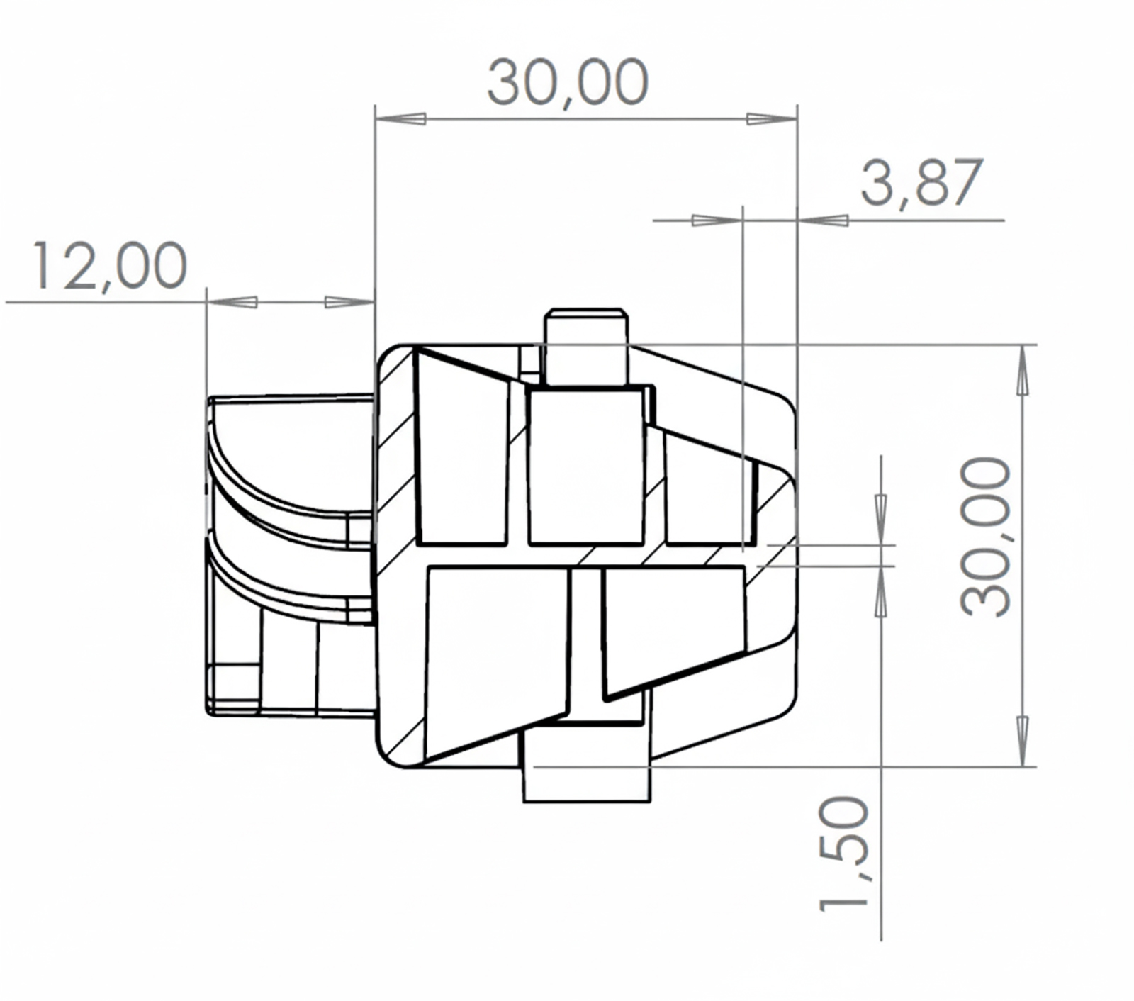 Kunststoffpfahl Titan 110 cm