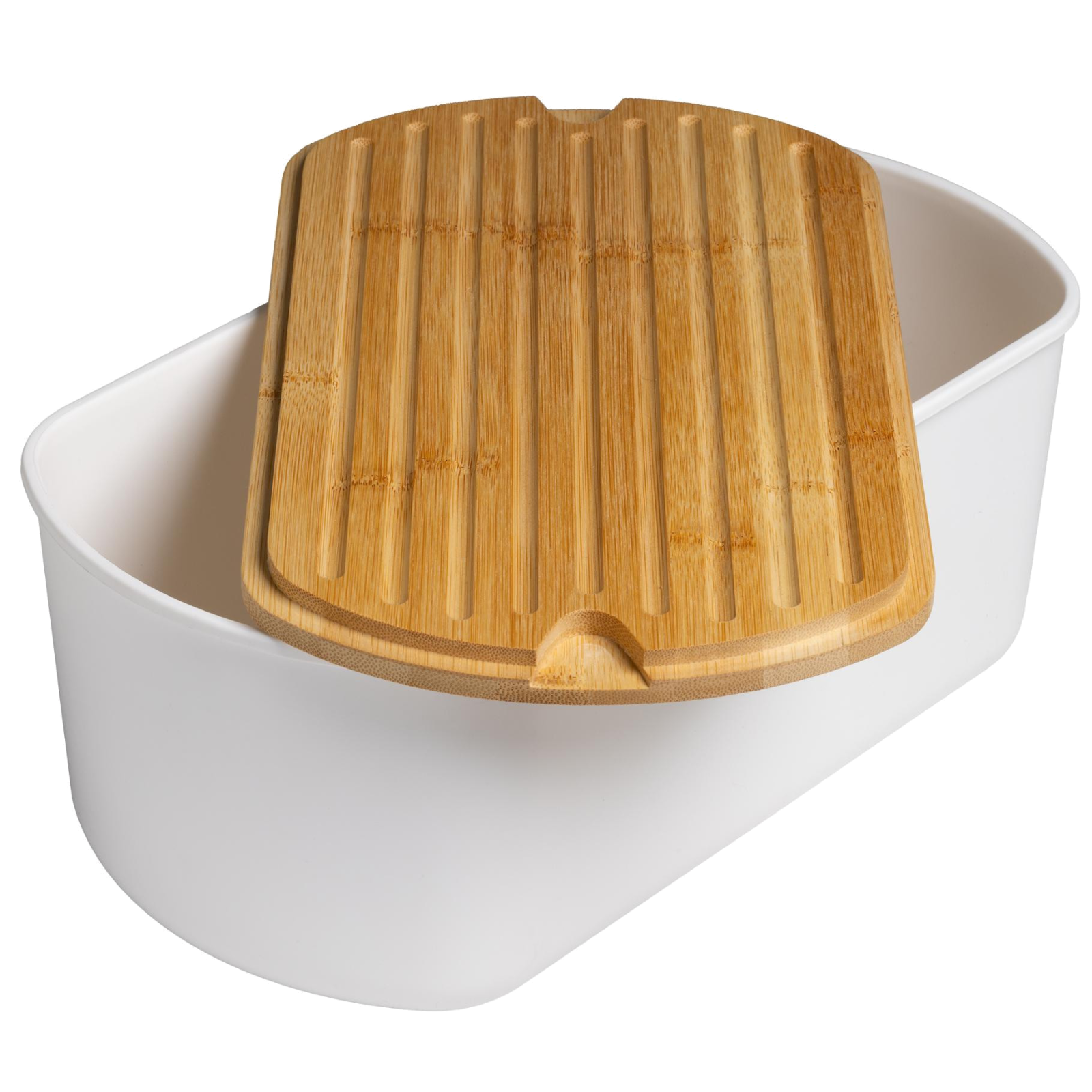 Brotkasten mit Bambusdeckel 34x18x13,5 cm