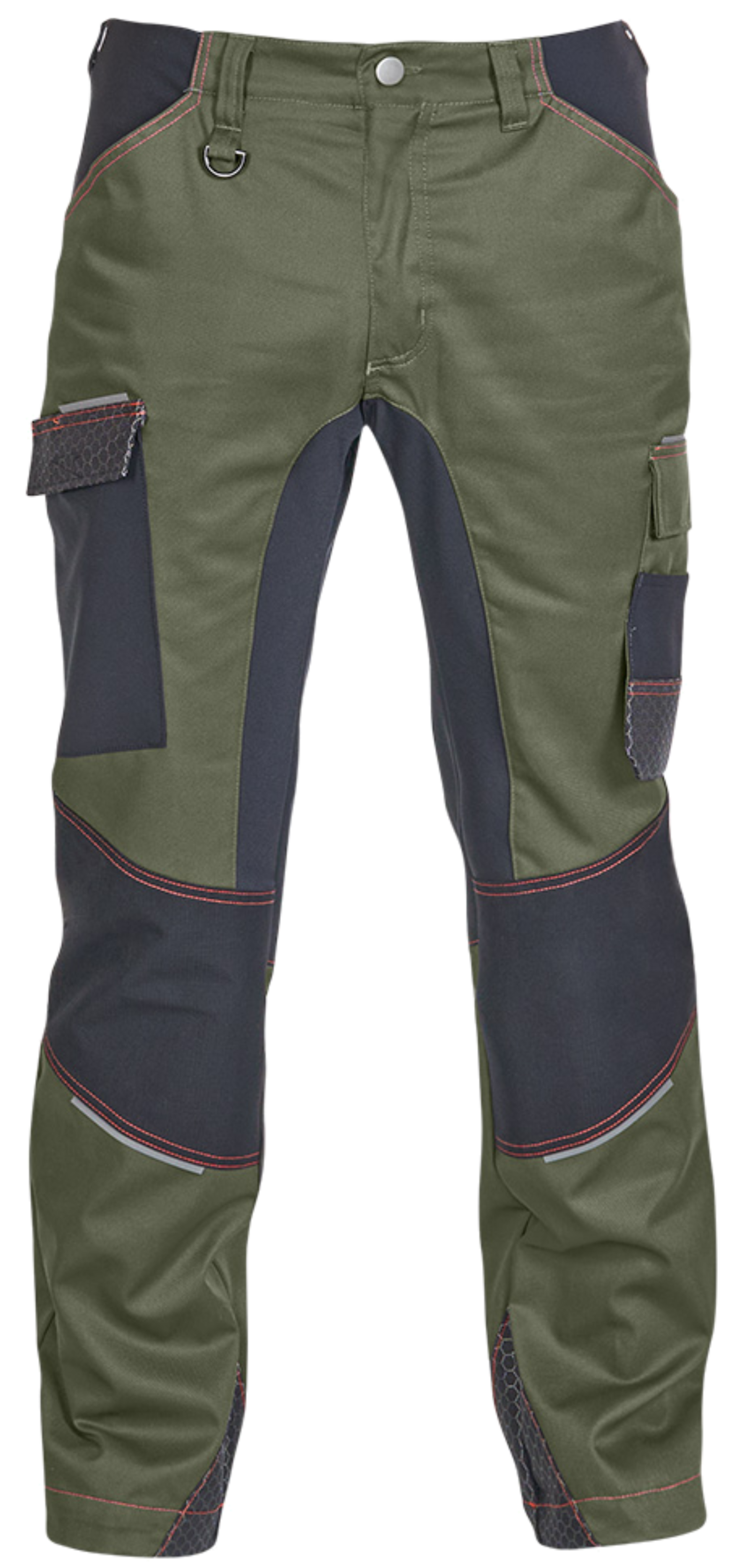 Pantalon à lignes dynamiques, olive/noir