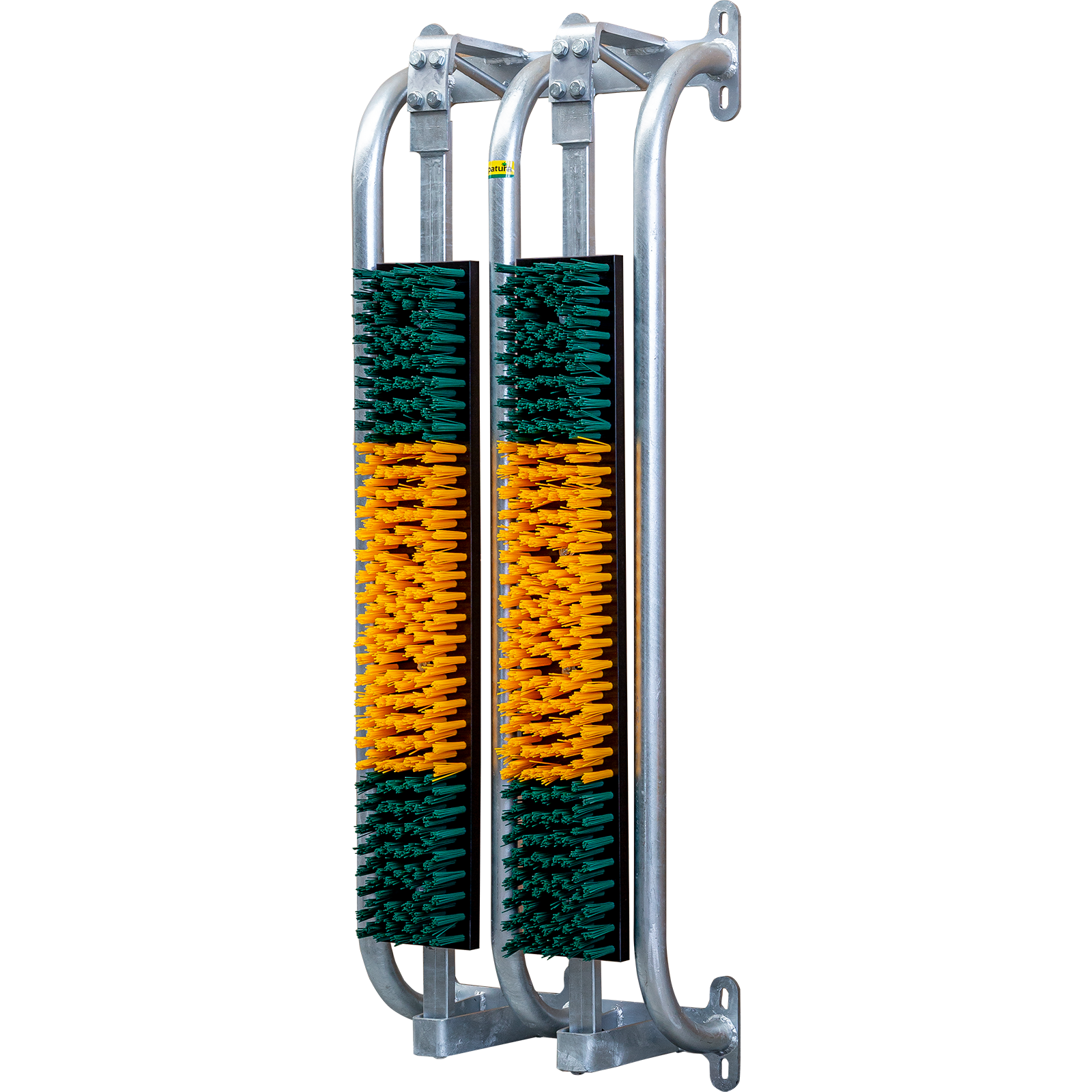 Brosse à ressort avec cadre de protection