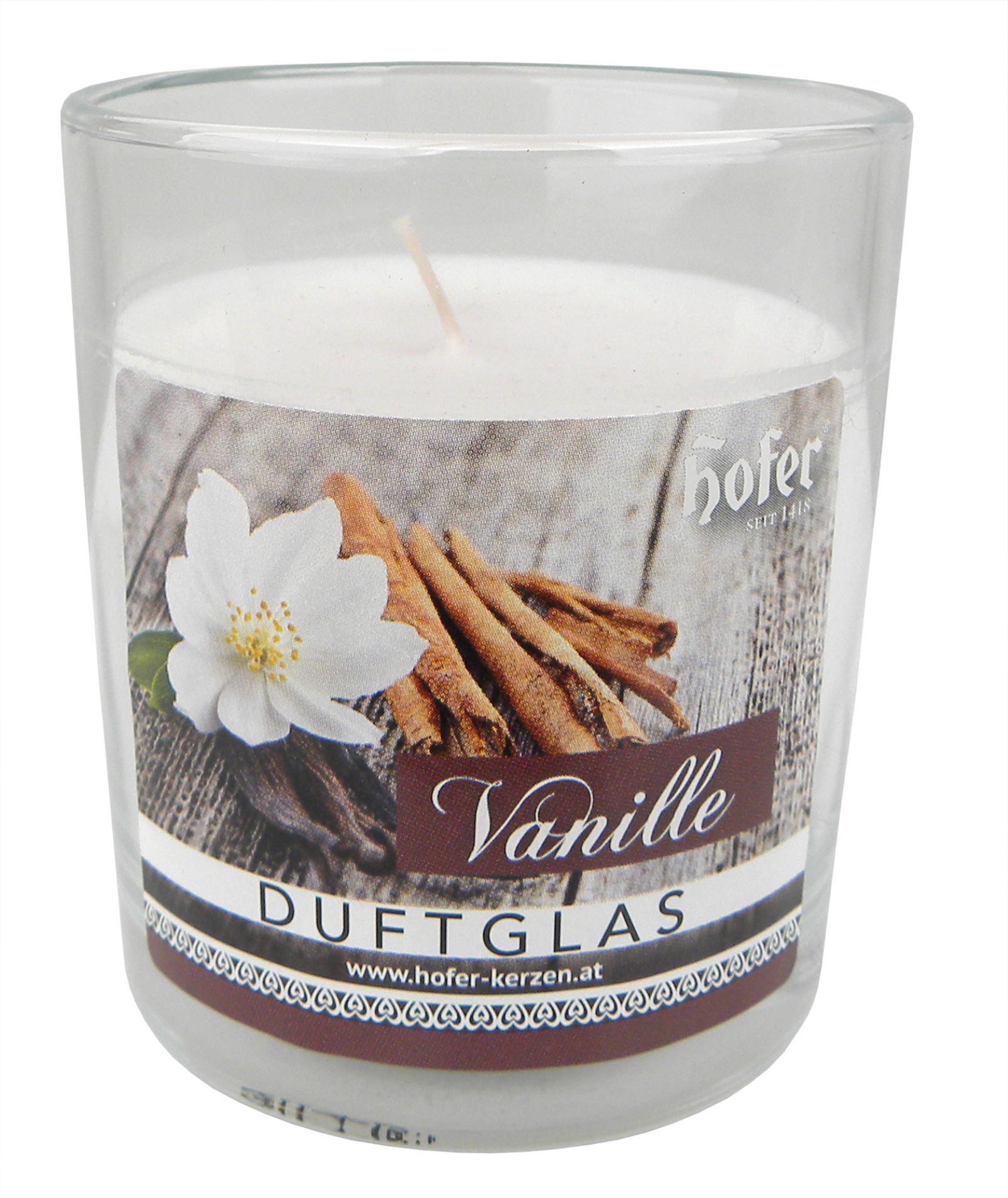 Duftkerze im Glas Vanille