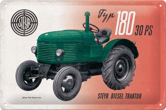 Blechschild 'Steyr Diesel Traktor' Typ180 30PS