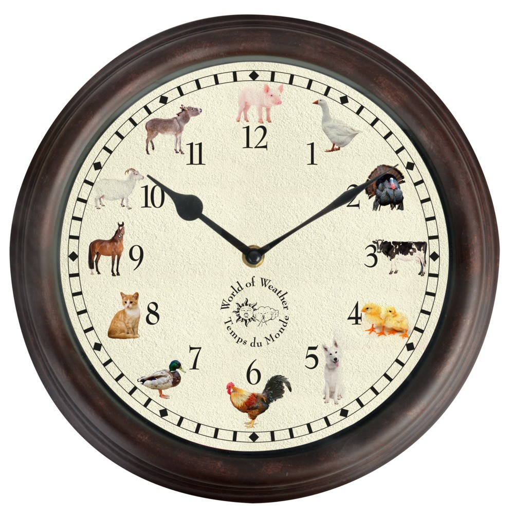 Horloge avec sons d'animaux