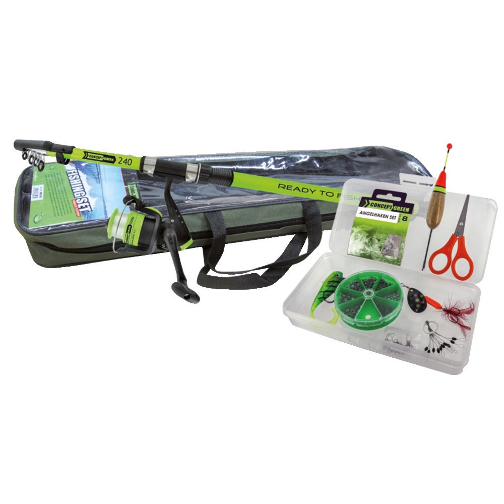 Kit de tiges Tele Combo Green Concept Ready to fish