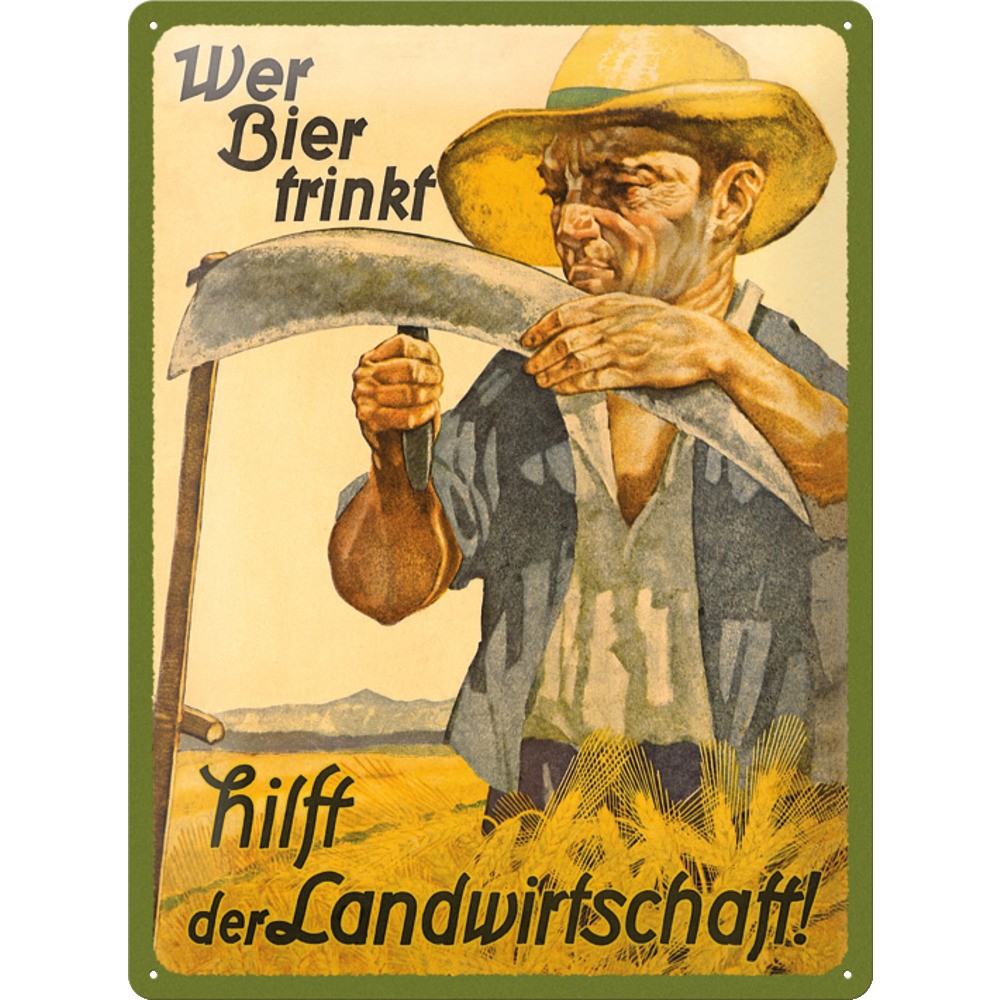 Bouclier &quot;Wer Bier trinkt, hilft der Landwirtschaft&quot;