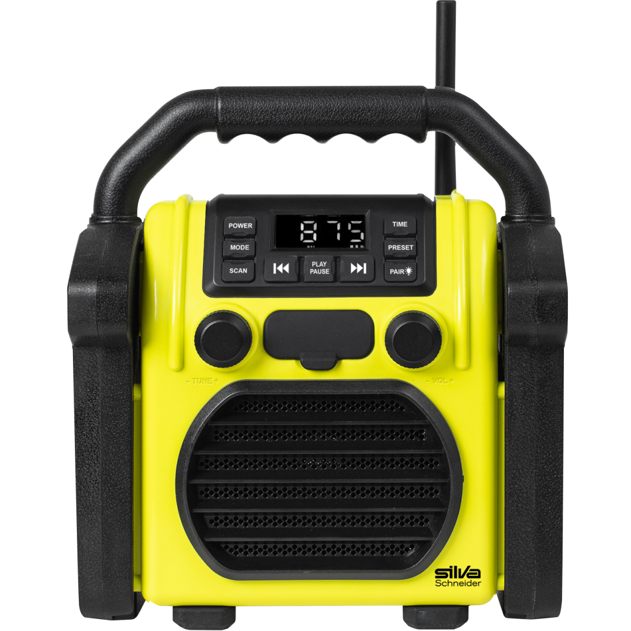 Baustellenradio mit Bluetooth Neon gelb