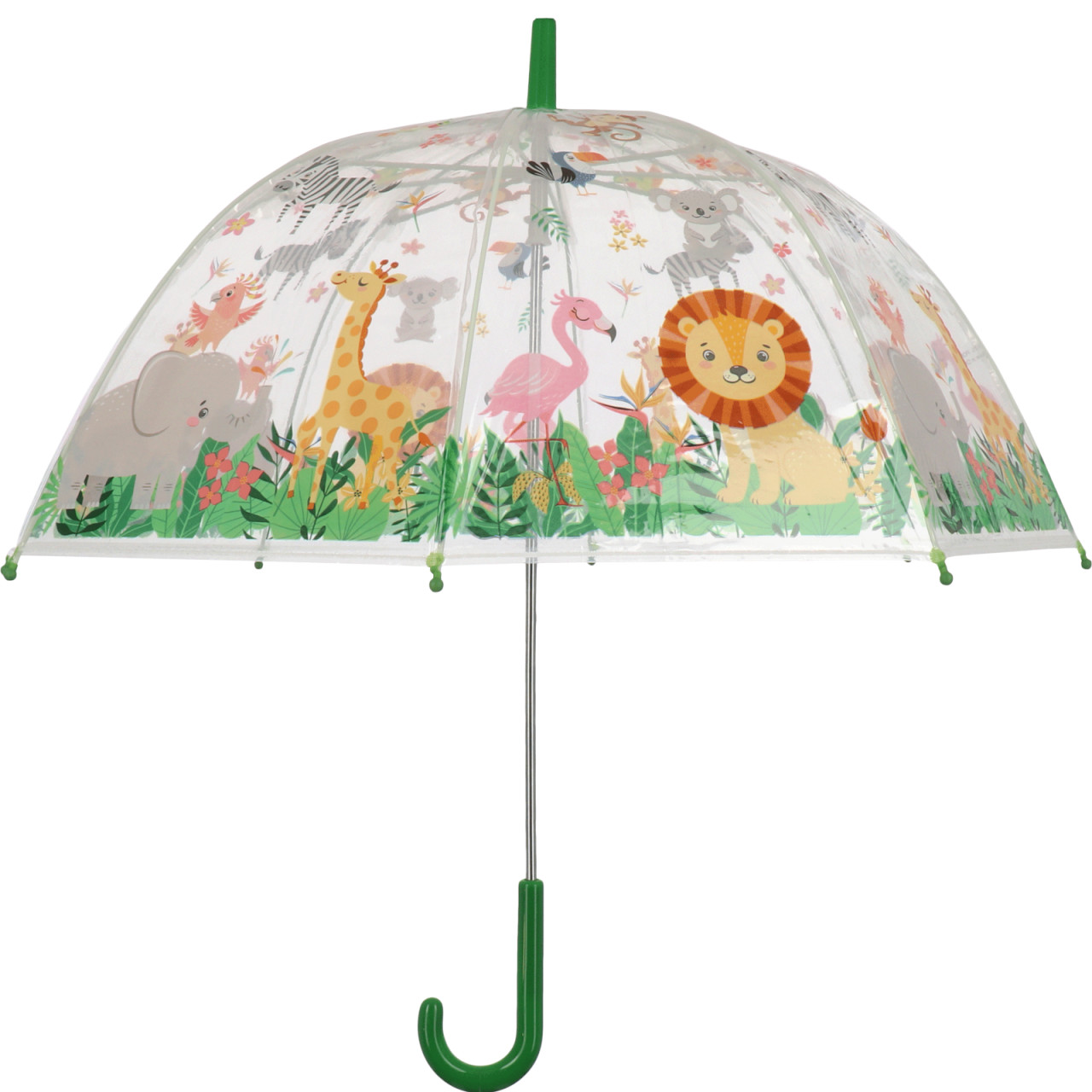 Regenschirm Kinder Dschungel transparent