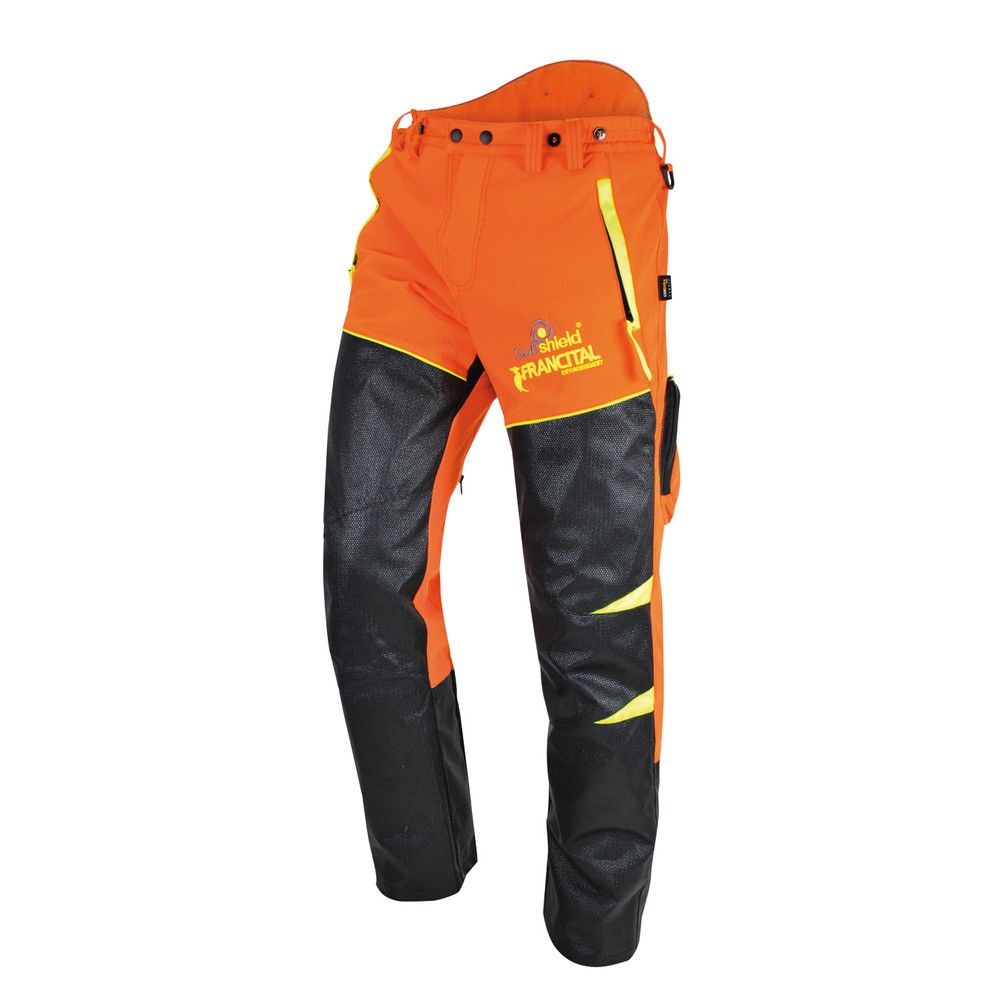 pantalon de protection pour les utilisateurs de scie à chaîne PLATIN Sofishield-orange