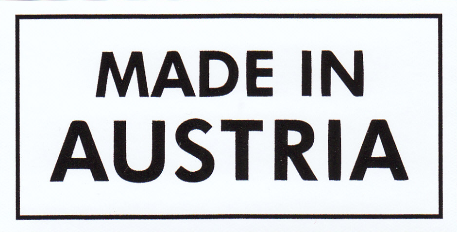 Étiquette &quot; Made in Austria&quot;