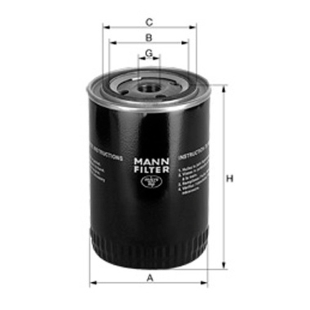 HY-Cartouche de filtre à huile W1160/6