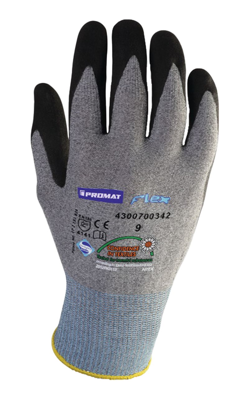 gants Flex taille 9 gris/noir EN 388 catégorie II