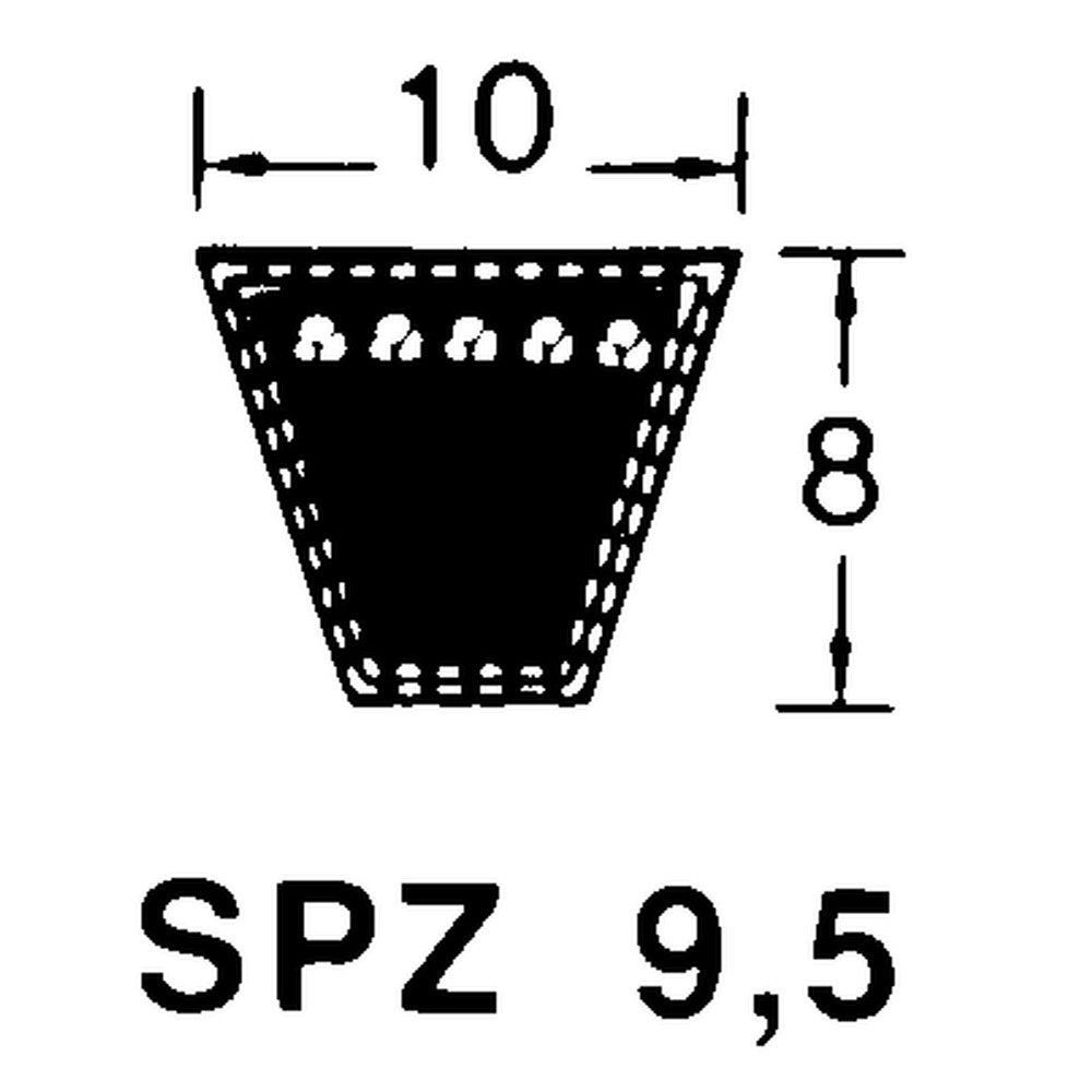 Keilriemen Profil 9,5 mm SPZ