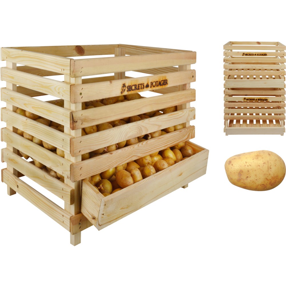 Boîte à pommes de terre en bois