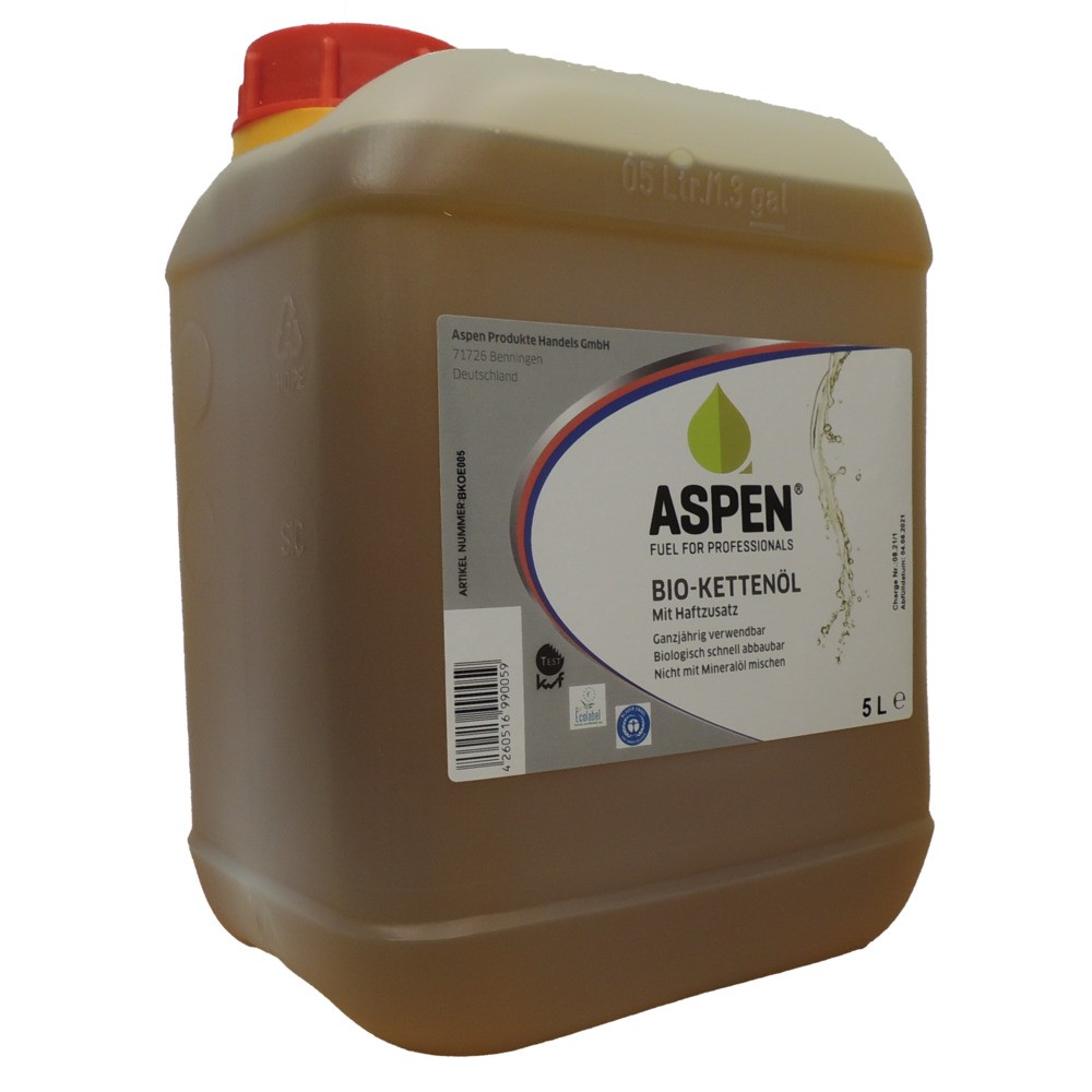 Huile pour chaîne ASPEN BIO, 5 Liter