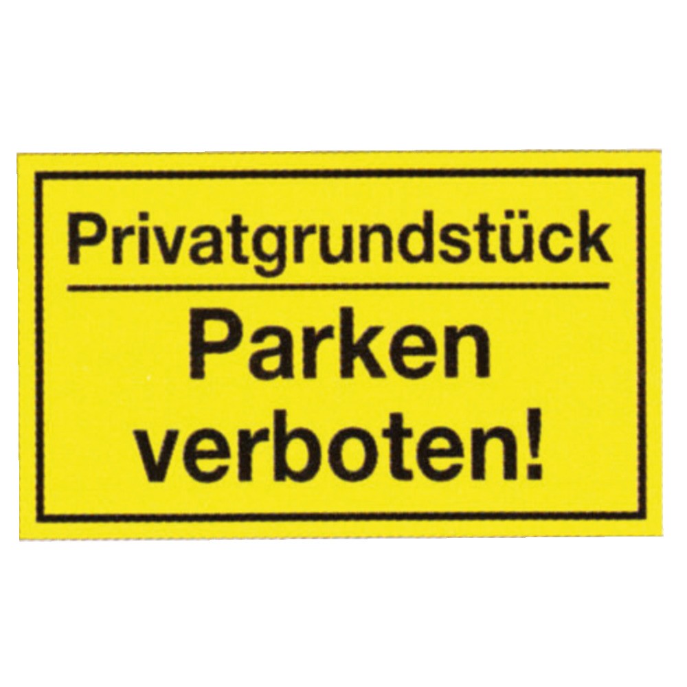 Panneaux d'avertissement &quot;Privatgrundstück/Parken verboten&quot;